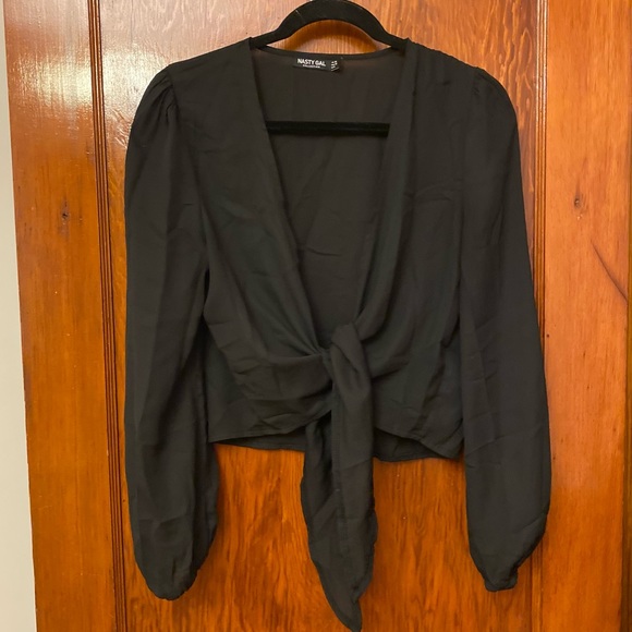 Nasty Gal Hang Me to Dry Tie Blouse - Picture 3 of 5